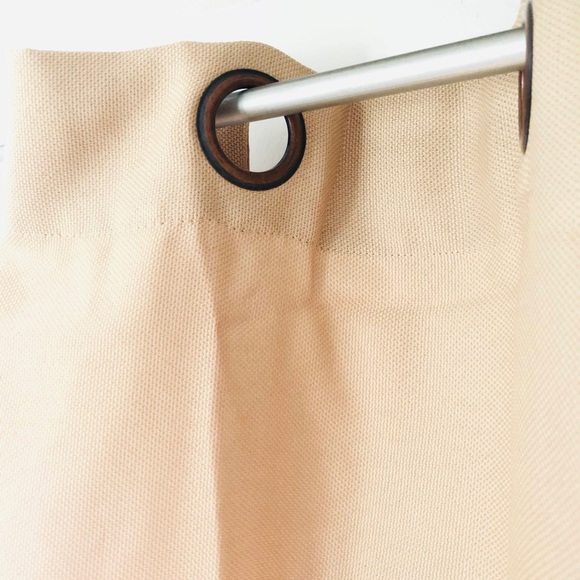 Tan Curtain Panel Set with Bronze Grommets - 83” - Picture 2 of 2